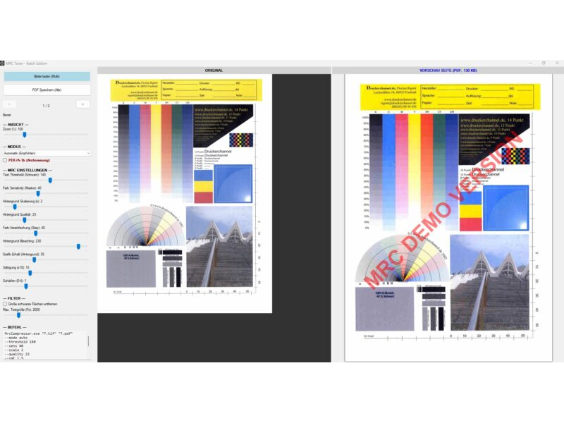Screenshot MRC PDF Kompressor